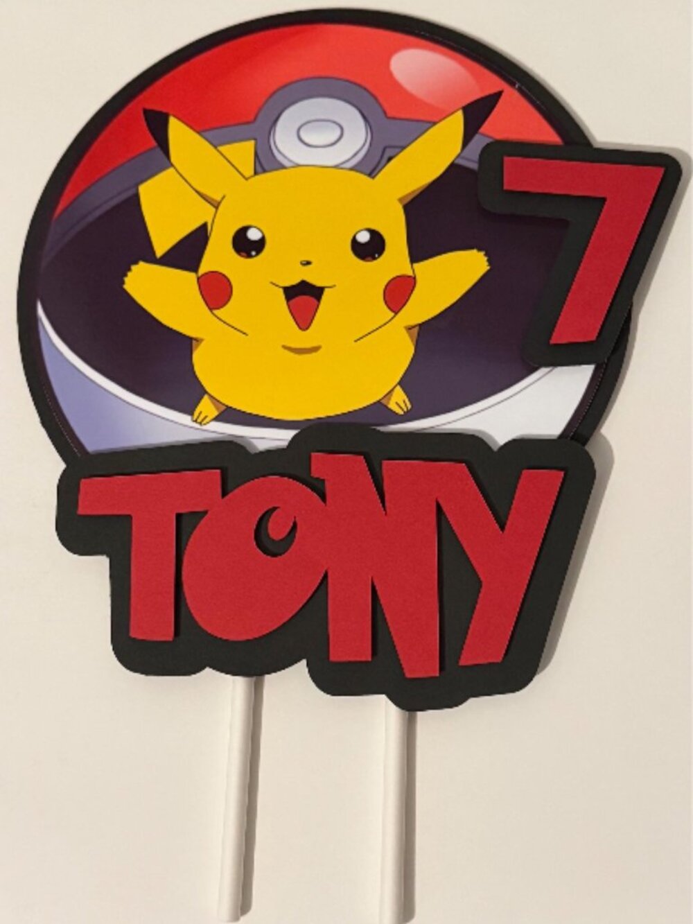 Pikachu Customizable Cake Topper